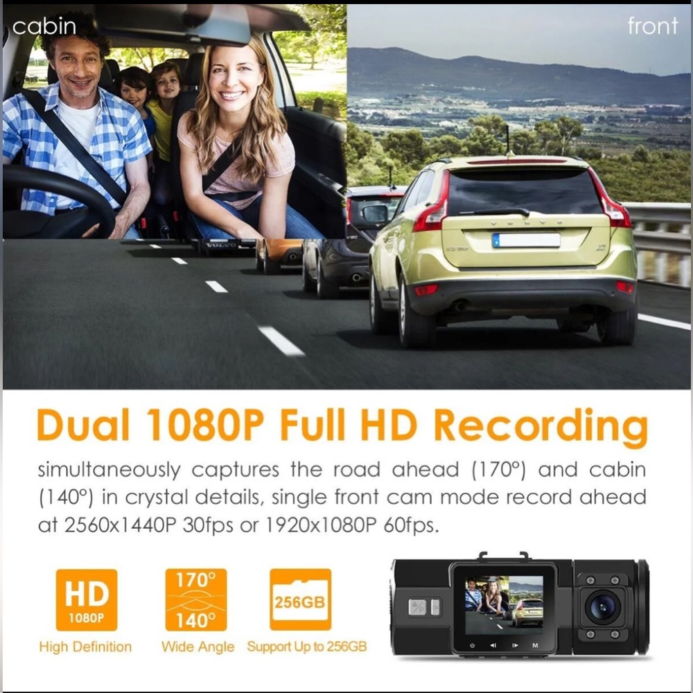 N2 Pro Dual Dash Cam - Night Vision Black VANTRUE camera only no accessories - Picture 4 of 13